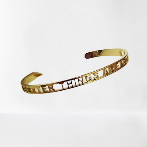 Two Lines Special Design Customized  Names Gold Plated or Pure Silver Bracelet Bangle