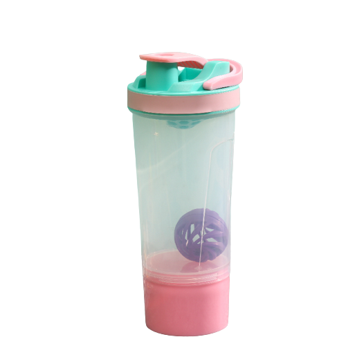 Sports bottle mixing ball shake cup. Eco-Friendly Plastic Scale Cup for Home, Office, and Outdoor use