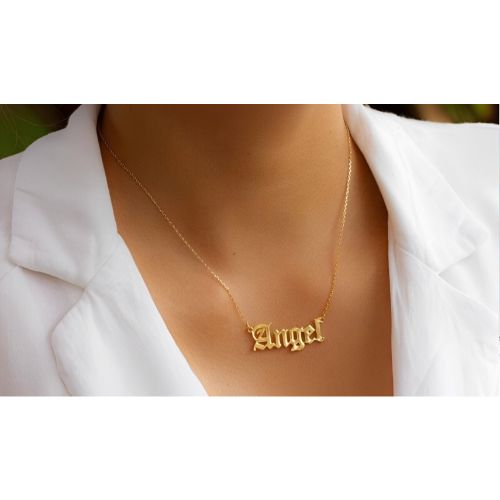 Fonts name necklace , Customized Name pendant,  Personalized jewelry for all ocassion.