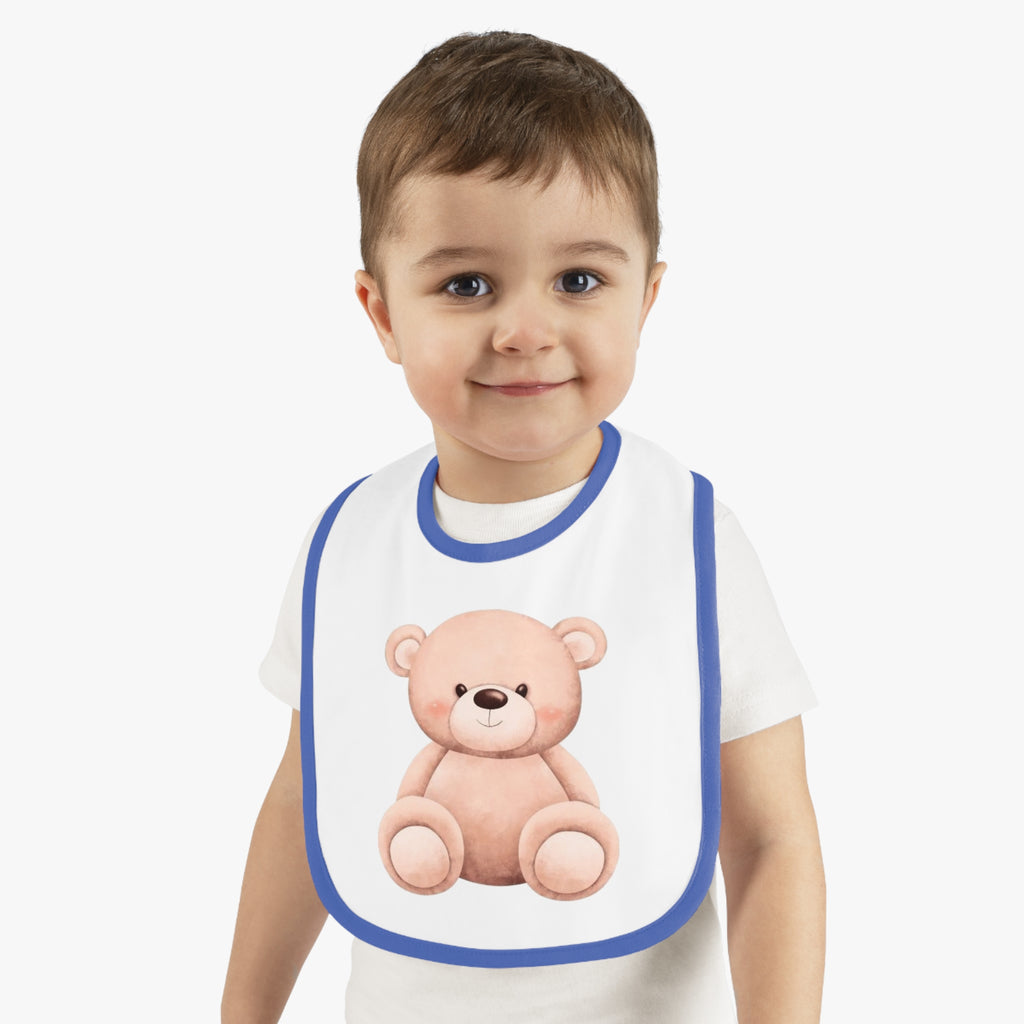 Baby Contrast Trim Jersey Bib