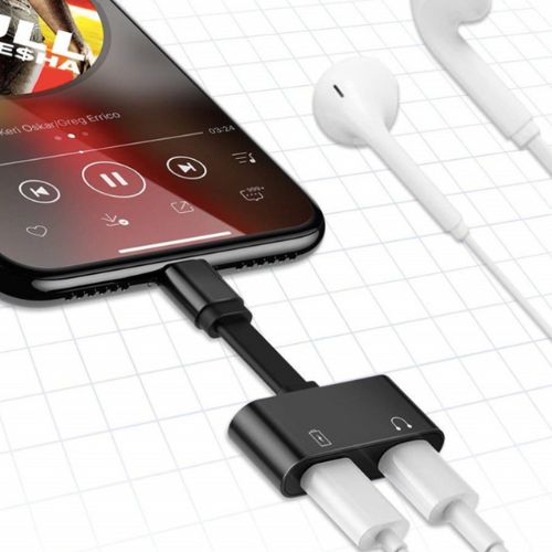 Mobile Charger & Audio Headset connection 2 in 1 Lightning Adapter