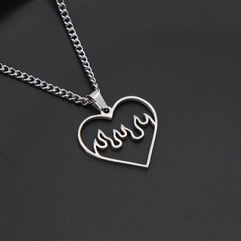 2023 Hip Hop Titanium Steel Pendant Necklace For Women Men Cute Kpop Korean Fashion Doodle Necklace Couple Jewelry Party Gift