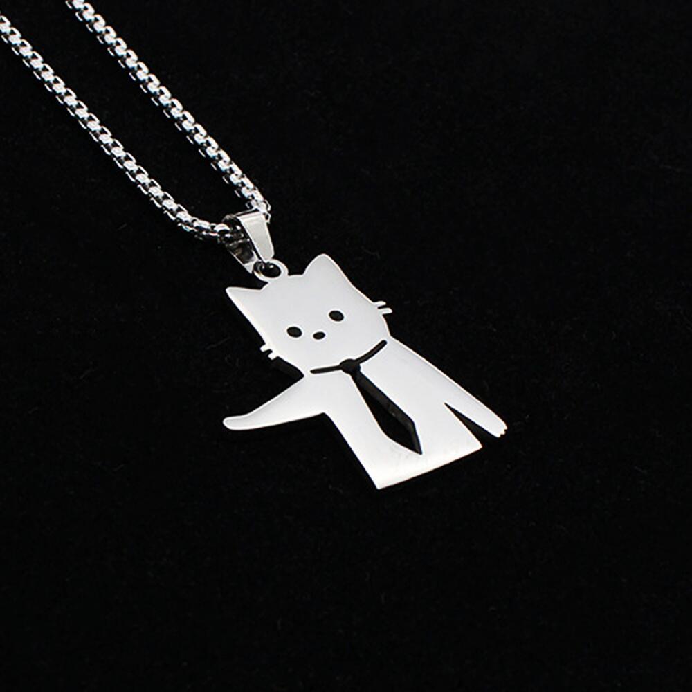 2023 Hip Hop Titanium Steel Pendant Necklace For Women Men Cute Kpop Korean Fashion Doodle Necklace Couple Jewelry Party Gift