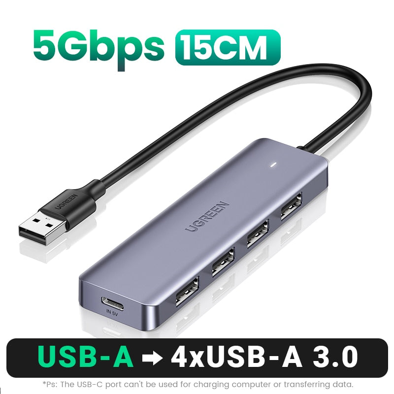 UGREEN USB C Hub 4 Ports USB Type C to USB 3.0 Hub Splitter Adapter for MacBook Pro iPad Pro Samsung Galaxy Note 10 S10 USB Hub