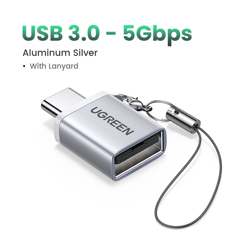 UGREEN USB C to USB Adapter Type C OTG Cable USB C Male to USB 3.0 A Female Cable Adapter for MacBook Pro Samsung S9 USB-C OTG