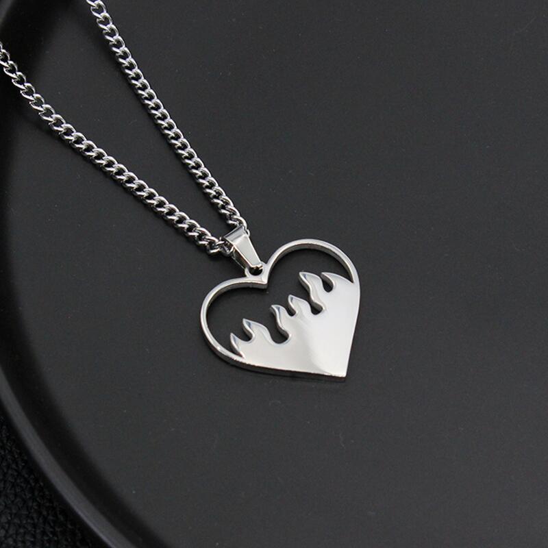 2023 Hip Hop Titanium Steel Pendant Necklace For Women Men Cute Kpop Korean Fashion Doodle Necklace Couple Jewelry Party Gift