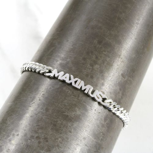 Indian Fonts Custom Bracelets for Men Name Bracelet Personalized Silver Jewlery.