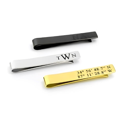 Customized Tie Bar-Name-Date-Personalised-Name-Initilas-Quote