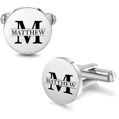 Gold-Silver-Customized-cufflinks-Men-Initials-Name