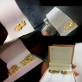 Gold-Silver-Customized-cufflinks-Men-Name-Date