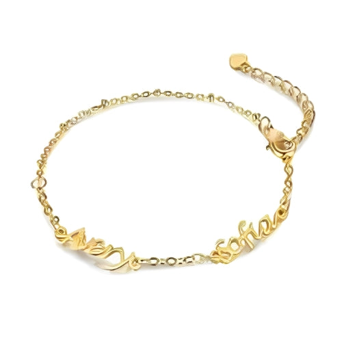 Gold Anklet Design Customized 1-3 Namea Personalized 1-3 Names