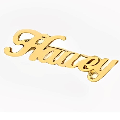 Gold Broosh Customized Name Personalised Name