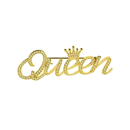 Gold Customized Name Personalised  Name Decorated with Crown Zircon