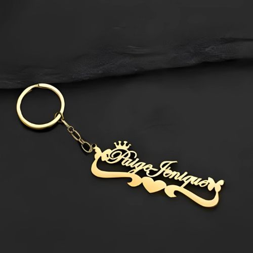 Gold Keychain Special Designs Customized Name Pesonalised Name