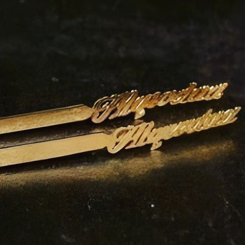 Gold Clip Tong Customized Name Pesonalised Name Clip