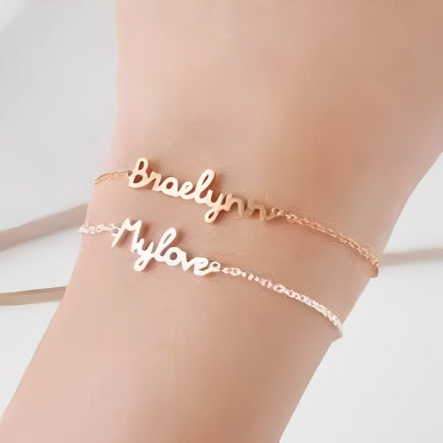 Gold  Anklet Customized Name Personalized Name