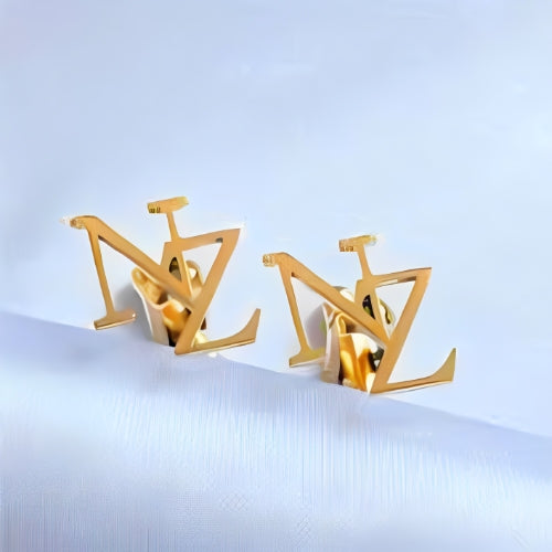 AALIA JEWELRIES Men Cufflinks Gold 2 Initials Special  Customized Initials Special Personalized 2 Initials Gift Father-Wedding-Engagement-Birthday-Valentines.