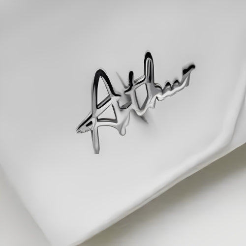 AALIA JEWELRIES Men Cufflinks Silver Customized Name Personalized Name Gift Wedding-Engagement-Valentines-Birthday-Father-all occasions