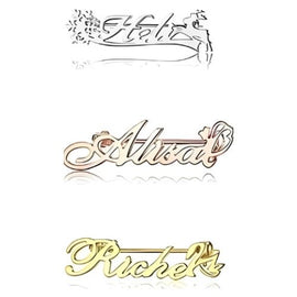 Rose Gold Customized Name Personalised  Name Jewels  Broosh