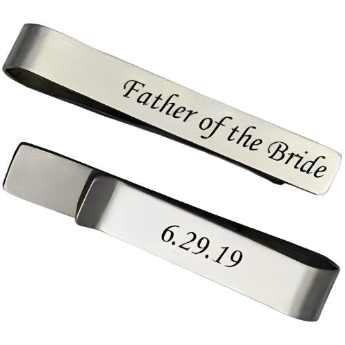 Silver-customized Tie Bar-Name-Personalised-Nale-Initilas-Quote