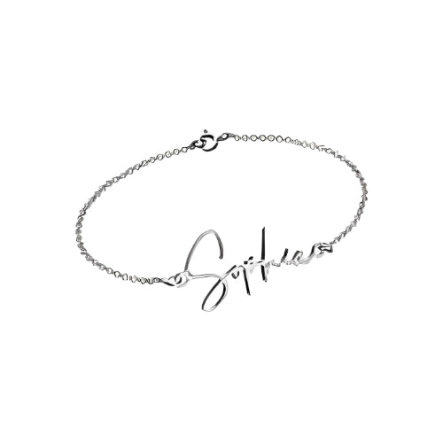 Silver Anklet Design Customized Name Personalized Name