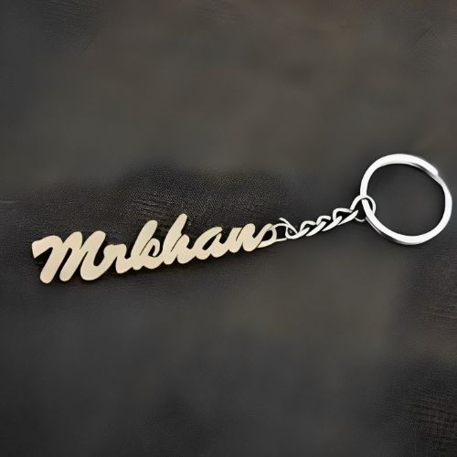 Silver Keychain Customized Name Design Pesonalised Name