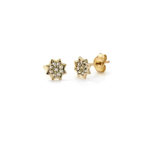 customized Stud Earrings Star Shape with Zircons Gold Silver Gilrs Kids Personalized Letter