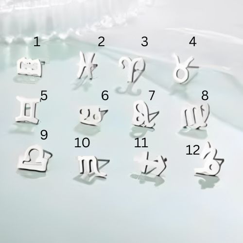 customized Stud Various Shape Earrings Silver Gilrs Kids Personalized Jewelry