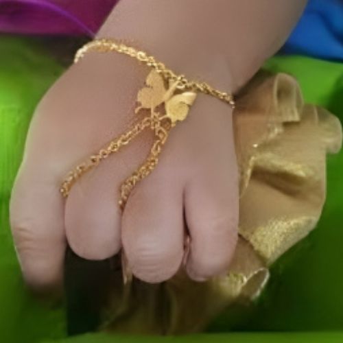 Ikids jewelry, kids bracelet, personalized Gold name with Butterfly bracelet, custom name bracelet