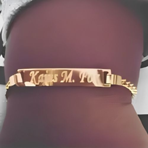 kids jewelry Personalised Engraved Name bracelet Gold Customized Name bracelet