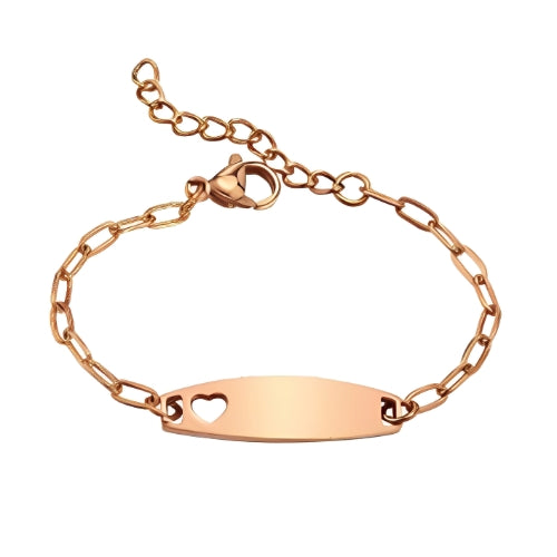 kids jewelry plain bracelet Gold with Heart bracelet custom bracelet