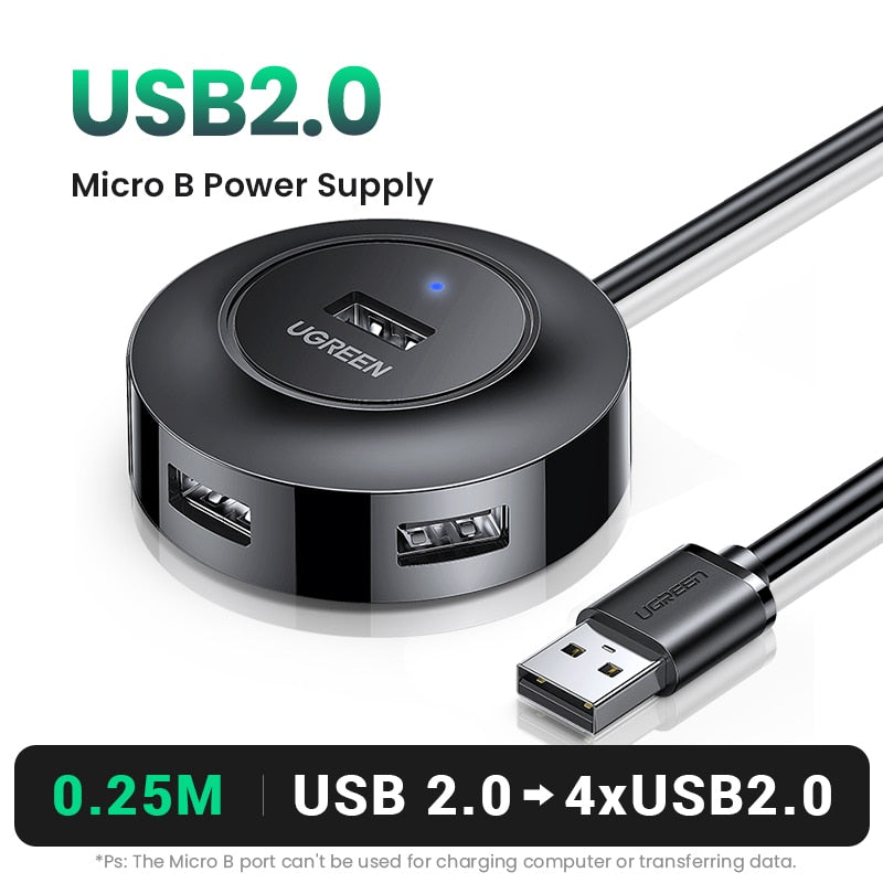 UGREEN USB C Hub 4 Ports USB Type C to USB 3.0 Hub Splitter Adapter for MacBook Pro iPad Pro Samsung Galaxy Note 10 S10 USB Hub