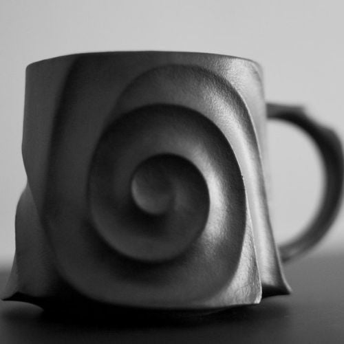 Luxury Special Ceramic Handmade Mug in Black.