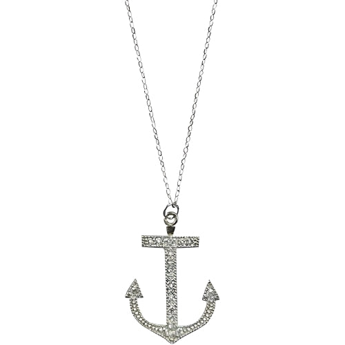 Anchor Men Necklave customized Engraved Name Personalised Silver.