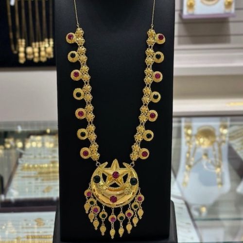 Beauti Arabic Special Design Gold Necklace jewelry for Birthday, wedding, negagement, Valentines and Special Gifts.