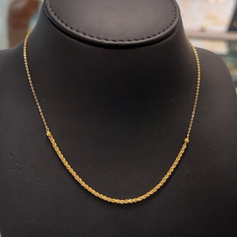 Beautiful Arabic Modern Simple Design Single Gold Necklace jewelry for Birthday, wedding, negagement, Valentines and Special Gifts.$150