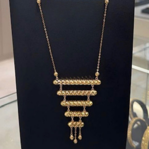 Beautiful Arabic Traditional Design Gold Necklace jewelry for Birthday, wedding, negagement, Valentines and Special Gifts._cleanup