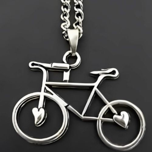 AALIA JEWELRIES Bicycle-sports-Athletics-Men-Women-Kids- Customized-Silver-Pendant-Neckace.....