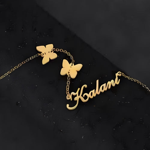 Butterfly Personalised customised Name Pendants.