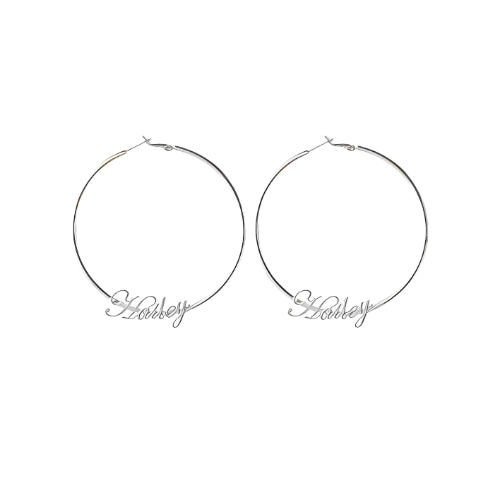 Gold Circle Hoop Special Different Designs Earrings Customized Name Personalized Name. Gift For Wedding, Anniversary, Valentine's Day, Mother's Day.