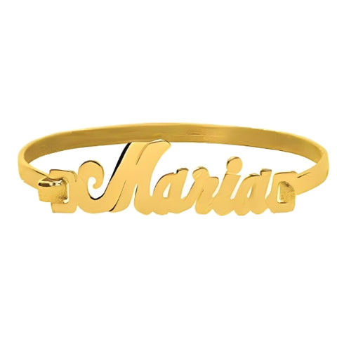 Customized Name Bangle  Braclet Gold Plated