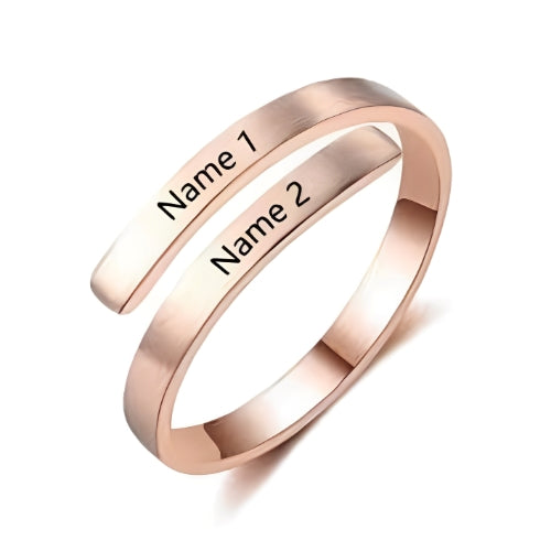 Customized Name Special Simple Design Ring your choilce of Gold, Rose Gold or Silver