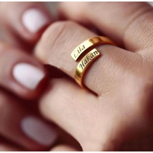 Customized Name Special Simple Design Ring your choice of Gold, Rose Gold or Silver