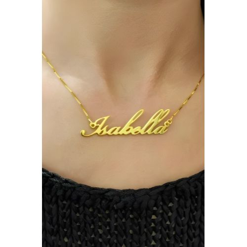 Customized  Name & Various Fonts Designs pendant,  Personalized jewelry for all ocassions.24k pure Gold or 18Kgold plated or Pure silver name necklace.