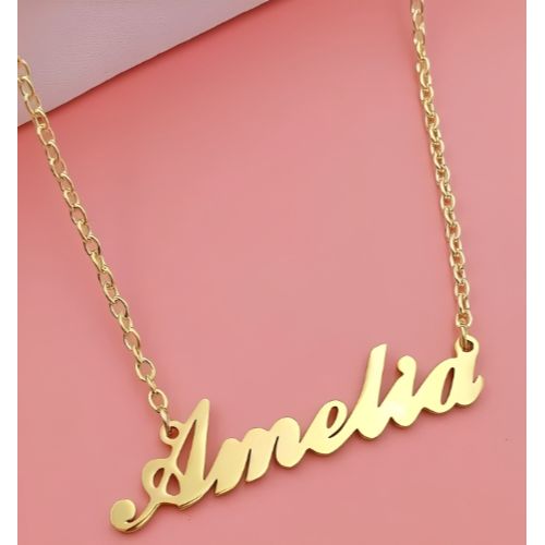 Customized  Name & Various Fonts Designs pendant,  Personalized jewelry for all ocassions.24k pure Gold or 18Kgold plated or Pure silver name necklace.