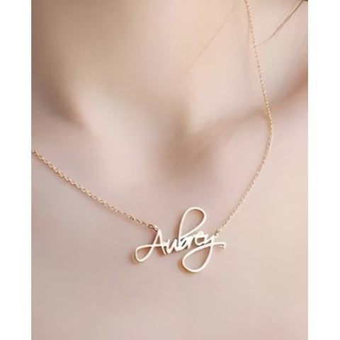 Customized  Name & Various Fonts Designs pendant,  Personalized jewelry for all ocassions.24k pure Gold or 18Kgold plated or Pure silver name necklace.