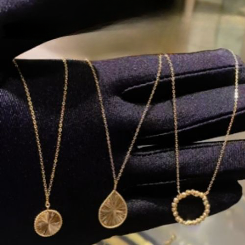 Different 3 Designs Shape  Gold Necklace pendant jewelry for Special Gifts & Accessories.3 ذهب سلسلة مختلفة باخر صيحة._cleanup