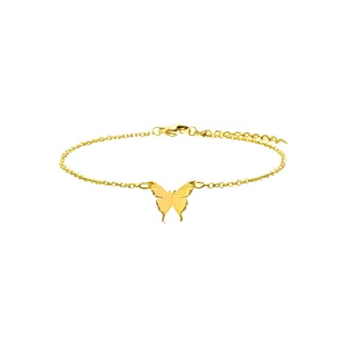 Gold Anklet Bracelet Butterfly Design Personalized