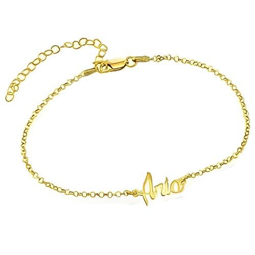 Gold Anklet Bracelet Costum Name Personalised Name