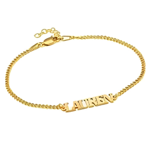 Gold Anklet Bracelet Costum Name Personalised Name beautiful Gifts